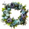 SouiWuzi Flower Wreath,Spring Wreaths For Front Door 16'' Peony Wreath Artificial Flower Wreath Decorative Floral Wreath Garland for Wedding Birthday Living Room Decor Blue