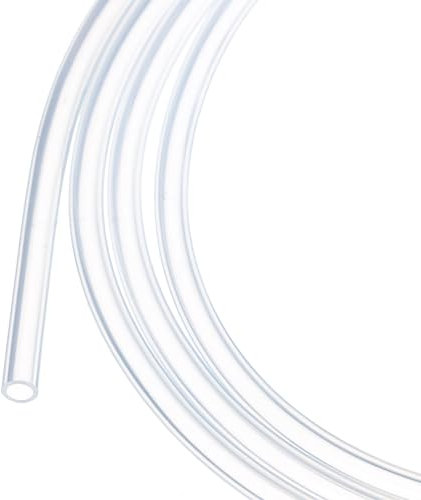 Rebower Tubo Silicone 2m (7ft) 2mm ID 3mm OD Trasparente Tubo Plastica Industriale Silicone Puro Pompa, Sifonaggio, Drenaggio, Irrigazione, Birrificazione, 0.08 x 1/8
