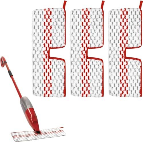 4 Pack Microfiber Mop Pads Compatible with O-Cedar Promist MAX Spray Mop, Also Compatible with Vileda Promist Max Spray Mop,Washable, Reusable Pads Replacement