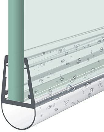 Heilmetz Joint porte douche,longueurs 600mm, Joint de douche en PVC pour les portes de douche en verre de 7-8mm,Imperméable,découpable,installation facile,Joint porte de douche (S01,1 pièce)