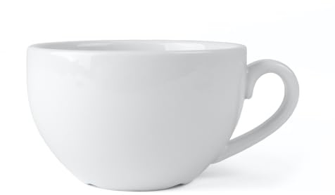 Holst Porzellan CL 011 Porzellan Milchkaffee-Obere 0,32 l Classico Weiß 13 x 10,5 x 6,5 cm 6 Stück