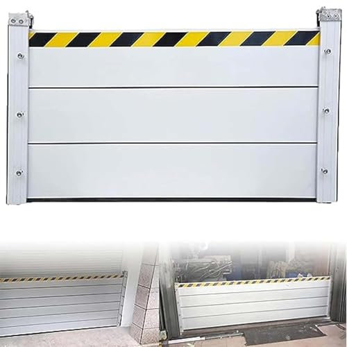 Generisch Hochwasserschutz Hochwasserschutz Bei Türen Hochwasserschutz für Türen Aluminium Hochwasserschutz Barriere Geeignet für Unterführungen Fabrik Garageneinfah,Silber,180 * 60cm
