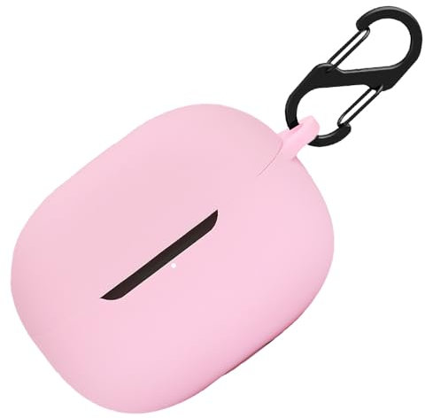 Funda de silicona para Xiaomi Redmi Buds 3 Lite, funda a prueba de golpes y funda protectora para la piel para Xiaomi Redmi Buds 3 Lite con llavero (rosa)