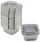 Angelkiss Lot de 50 barquettes en aluminium pour barbecue, égouttements, moules de cuisson carrés en aluminium pour cupcakes, pâtisserie, cuisson - 100 ml