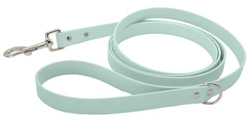 Petbo® 2m Führleine mit Handschlaufe | 19mm Breite für kleine, mittelgroße & große Hunde | weich + leicht zu säubern | Hundeleine mit 2 Meter Länge (Pastell-Blau - Gurtband)