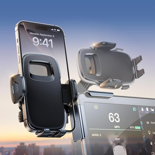 PANPHEN Phone holder for Tesla Model 3 Model Y 2024 2023 2022 2021,tesla accessories,tesla phone holder Fit for iPhone 16 15 14 13 12 11 Pro Max Plus and Other All Phones