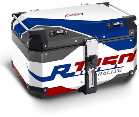 Az Graphishop Adesivi Valigia Per Modello Top case Givi Trekker 58 LT Compatibile con Bmw R 1250 GS/Adv Rallye Protezione da Graffi Made in Italy VA2-FM-063 (3 Fori, Con Sagoma per lo schienale)