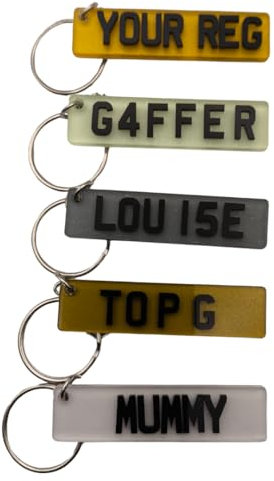 Custom 3D Number Plate Keyring, Personalised Name Keyring, Registration Keyring, Custom Number Plate Keyring, New Pass Driver, Keyring Gift