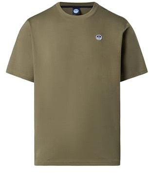 North Sails Herren T-Shirt aus Baumwolljersey mit kurzen Ärmeln - Regular Fit, Deep Green, Large