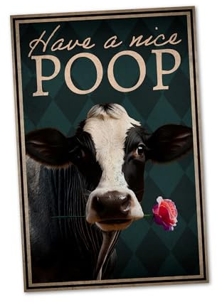 Have A Nice Poop Schild lustige Geschenk Idee - für Toilette und Bäder - 20x30cm Forex in 3mm Stärke