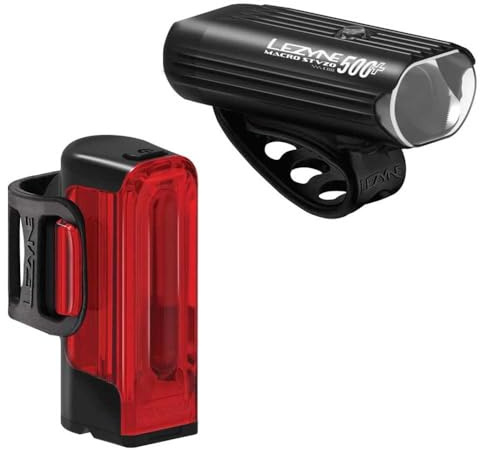 LEZYNE Leuchten-Set Macro Drive 500+ / Strip Drive+ Schwarz