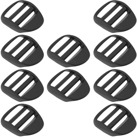 SG Store 10Pcs 1 Inch 25MM Plastic Ladder Slider Adjustable Lock Buckles Tri-Glide Slide Clips for Backpack Strap Belt Replacement and Outdoor Gear Repair