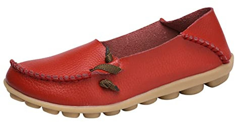 Scarpe Primavera Donna Slip on Casual con Punta Quadrata Scarpe da Ballo Ballerine Basse Semplici Comode Mocassini Donna Antiscivolo Balletto Sandali Comodi Traspirante Moda Matrimoni Scarpe Loafers