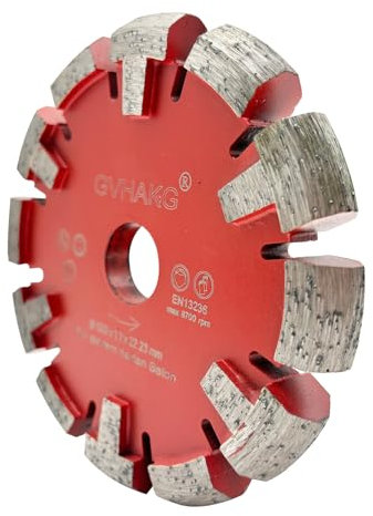 GVHAKG 130 mm Diamond Milling Disc, 17 mm Segment width Clearing Disc for Underfloor Heating Very Hard Floors (130 x 17 x 22.23 mm)