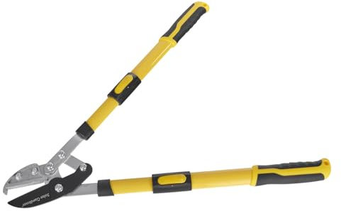 BSD Profi-Teleskop-Astschere mit Ambossfunktion, verstellbar von 680 bis 940 mm, HCS-Stahlklingen mit Teflonbeschichtung, rutschfeste PP/TPR-Griffe.