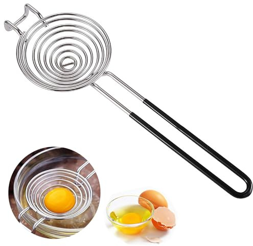 Separatore per Albume d'uovo,Separatore Bianco Uovo Separatore Uova in Acciaio inox con Manici per Strumento di Cottura separatore di Utensili da Cucina
