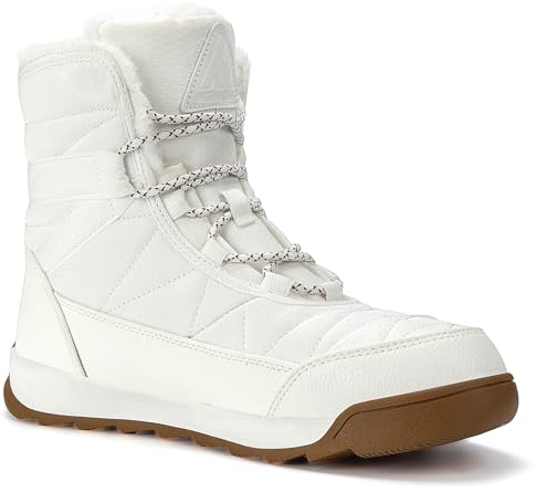 Mishansha Stivali da Neve Donna Fodera Calda Pelliccia Stivaletti Outdoor Trekking Antiscivolo Invernali Scarpe Bianco 39 EU