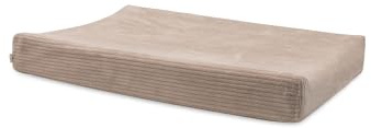Jollein Wickelauflagenbezug Cloudy Rib – Milky Coffee – 50x70cm – OEKO–TEX Zertifiziert – Bezug Wickelauflage