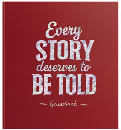 Exacompta - Ref 391E - 1 guest book letters - Format 21 x 19 cm - Glossy laminated paper cover with imitation leather effect - Silver spine - Holographic stamping - 140 plain white pages - Red