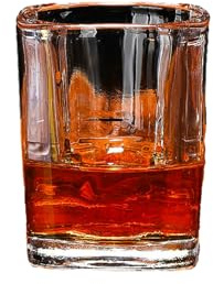 Vaso cuadrado grueso transparente para beber whisky y cerveza, 5º 70 ml