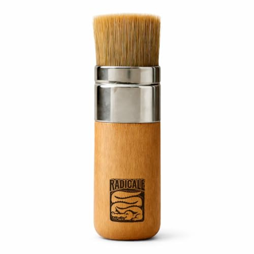 Radicale Caffè Barista Pinsel – 100% Made in Germany – Premium Espresso Reinigungspinsel für Siebträger & Mühle – Selbststehend – Holzgriff & Metall – Professionelles Borstengemisch