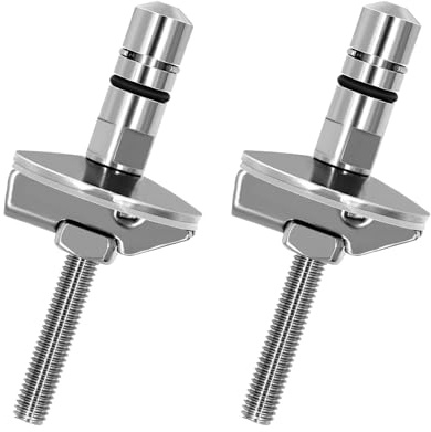 2 PCS Toilet Seat Fixing Hinges, Stainless Steel Toilets Seats Fittings Heavy Duty Toilet Seat Fastener Bolt Kit M6 x 71.5mm