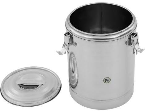 Jerool Edelstahl Behälter 20L Isolierkanne | Für Suppe & Speisen | 12h Warm/Kalt | Thermobehälter Für Essen Mit Deckel & Silikondichtung | Luftdichte Behälter Für Party, Camping & Gewerbe