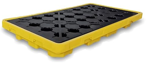 XBTGS Plataforma modular de contención de derrames, bandeja de rejilla apilable, paleta de capacidad de tambor de aceite con drenaje, solución de seguridad industrial para garaje de fábrica y cocina