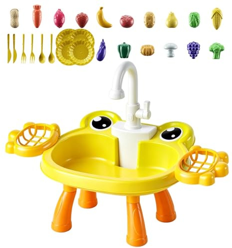 Lavello Da Cucina Giocattolo - Gioco Interattivo Realistico - Tavolo D'Acqua Con Lavastoviglie Giocattolo Per Bambini | Regalo Compleanno Festa Interno Esterno Casa Soggiorno Balcone