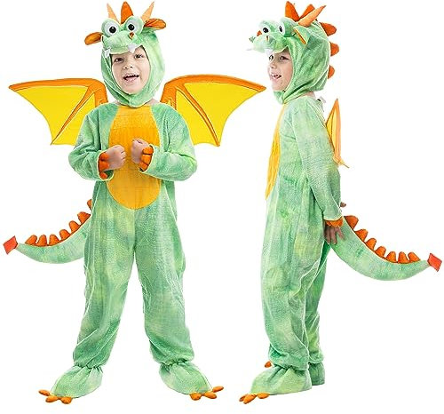 Spooktacular Creations deluxe kostüm set mit drachen rollenspiele spielzeug für kinder 3t grün
