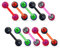 Monster Piercing 10 Stück Packung UV Rose Blume Ball mit 16MM Länge - 14 Gauge Bioplast Flexible Straight Barbell Zunge Bar Piercing