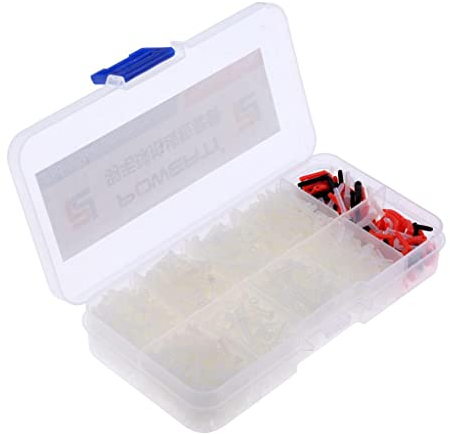 Sharplace 1500 Badmintonschläger Ösen Badminton Racket Grommets mit Aufbewahrungsbox, Weiß