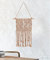 Madam Stoltz Makramee Wandbehang mit Knotenstruktur natur puderrosa Deko Boho Ethno Vintage Skandinavisch