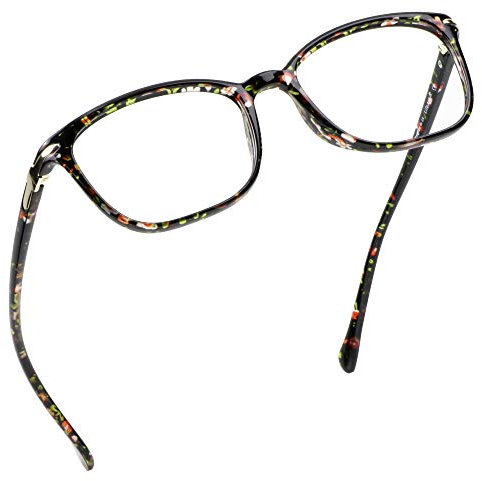LifeArt Blue Light Blocking Glasses, Computer Reading Glasses, Gaming Glasses, TV Glasses for Women Men, Anti Glare (Floral, 3.00 Magnification)