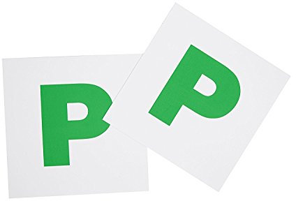 ShaniTech Pack of 2, Magnetic Car P-Plates for New Drivers, Easy to Attach & Remove, Strong Magnetic Backs - Waterproof