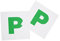 ShaniTech Pack of 2, Magnetic Car P-Plates for New Drivers, Easy to Attach & Remove, Strong Magnetic Backs - Waterproof