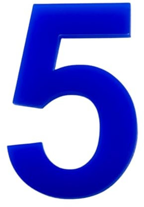 Hausnummer Hochglanz Acryl Blau RAL: 5H01 - Türnummer - Post Nummer - Acrylglas
