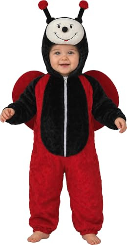 FIESTAS GUIRCA | Baby Ladybird Fancy Dress Costume - Jumpsuit, Hood and Wings - Unisex Insect Costumes for Babies - Ideal for Halloween, Carnival and Fancy Dress Parties