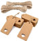jijAcraft 200 Stück Geschenkanhänger Hochzeit Anhänger Kraftpapier Etiketten 9,5 x 4,5 CM, Anhängeetiketten mit Juteschnur, für Valentinstag, Hochzeit, Taufe, Weihnachten Geschenkverpackung (Braun)