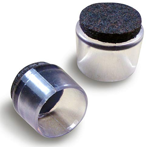 Ajile® - Lot de 16 pièces - Embout Enveloppant pour Tube diam. 16 mm avec Semelle en Feutre Anti-Bruit et Anti-Rayure pour Pied de Chaise - EVF916-FBA