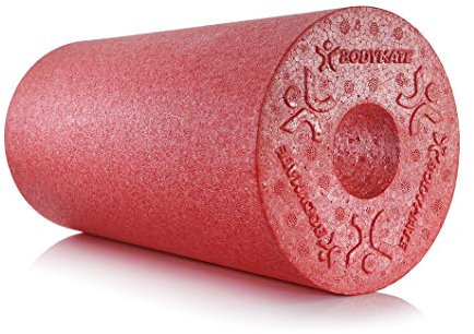 BODYMATE Faszienrolle Standard Mittel-Hart mit Gratis E-Book - Pepper-Red 30x15cm