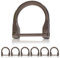Ganzoo D - Ring mit Schraub-Bolzen aus Stahl, 6er Set, nachträglich montierbar, nichtrostend, Ideal mit Paracord 550 (L, Titan)