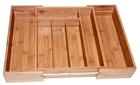 Tubayia Organizador de cubiertos de madera, Porta Cubiertos, Cajones Organizadores
