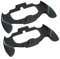 2-teiliger Handgriffgriffhalter für PSV1000,Spielmaschine gebogener Griff Griffabdeckung für PSVITA Spielekonsole, langlebig Joypad Halterungshalter Fall Handgriff Griff(Schwarz+Blau)