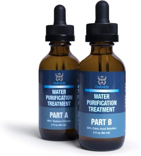 Oneness Chlorine Dioxide Drops 2 Part Liquid Classic 1:1 Set Citric Acid 50% : Sodium Solution