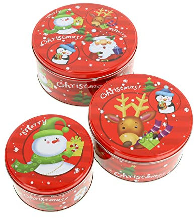 Gebäckdosen Keksdosen Plätzchendosen Sets - Top Qualität 3er Sets Plätzchendosen aus Metall (Kinder)