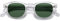 H HELMUT JUST Depp Style Sonnenbrille für Damen, Herren, polarisiert, rund, klein, oval, TR90 und Acetat, Transparent/Grün