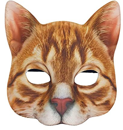 QTJUST Simulierte Tiermaske Sexy Katze Maske für Karneval Maskerade Ostern Halloween Kostüm Prop Dressing-Up Party Supplies