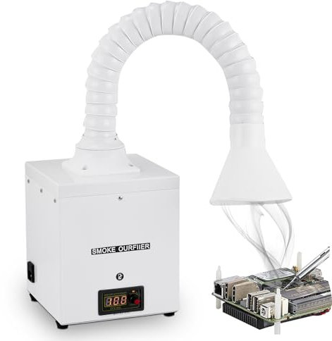 BAOSHISHAN Soldering Fume Extractor Smoke Absorber,40W Solder Fume Extractor Fan with Filter for Brazing/Welding/Soldering/Laser Engraver 220V