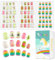 Allstarry Children Nails Press on Pre-glue Full Cover Glitter Gradient Color Rainbow Short False Nail Kits Lovely Gift for Children Little Girls Nail Art Decoration - Colorful Fluorescen
